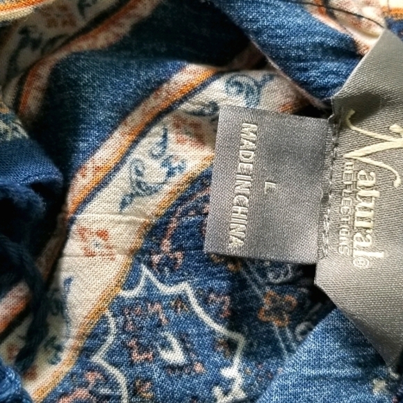 Natural Reflections Boho 3/4 Sleeve Blouse - Picture 5 of 6